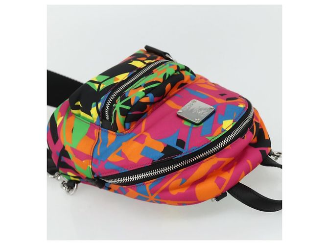 MCM Shoulder Bag Nylon Multicolor Silver Auth ka4070A Silvery Multiple colors - view 6