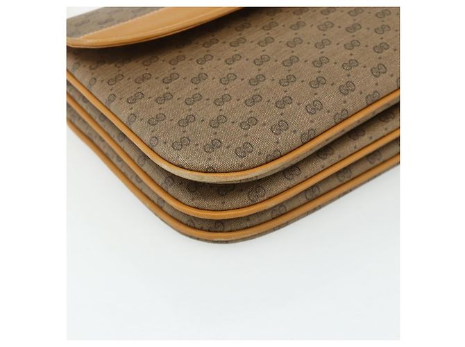 Gucci Borsa a Spalla Micro GG Supreme PVC Beige Oro 004 104 0024 Auth 176684 D'oro - vista 11