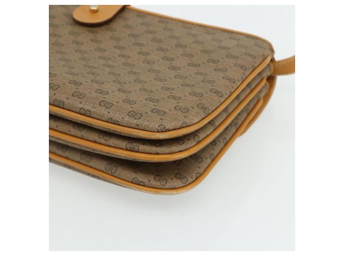 Gucci Borsa a Spalla Micro GG Supreme PVC Beige Oro 004 104 0024 Auth 176684 D'oro - vista 12