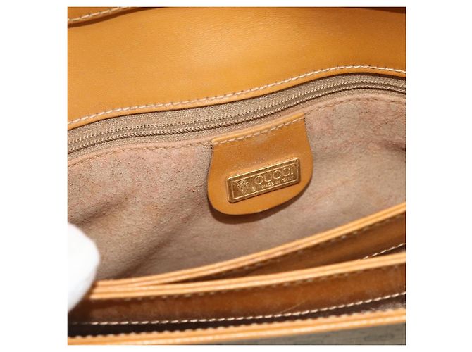 Gucci Borsa a Spalla Micro GG Supreme PVC Beige Oro 004 104 0024 Auth 176684 D'oro - vista 16