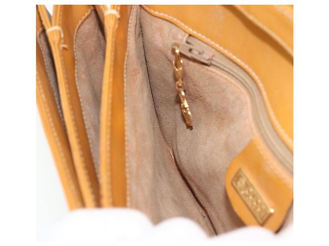 Gucci Borsa a Spalla Micro GG Supreme PVC Beige Oro 004 104 0024 Auth 176684 D'oro - vista 19