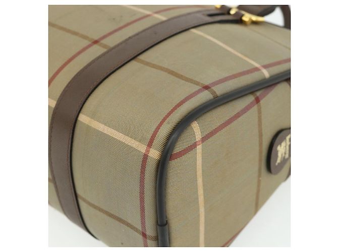 Borsa a mano Burberrys Nova Check in tela e pelle beige oro Auth ka4067 D'oro - vista 10
