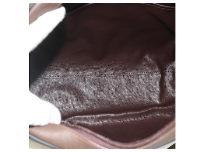 Borsa a mano Burberrys Nova Check in tela e pelle beige oro Auth ka4067 D'oro - vista 16