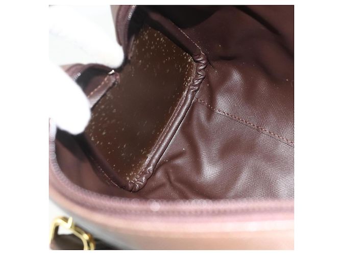 Borsa a mano Burberrys Nova Check in tela e pelle beige oro Auth ka4067 D'oro - vista 18