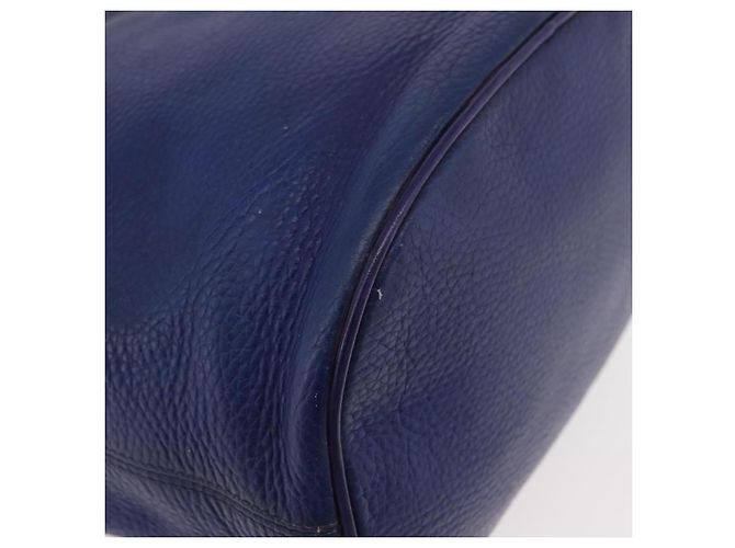 Céline Borsa a Spalla CELINE in Pelle Blu Argento Auth 177125A - vista 12