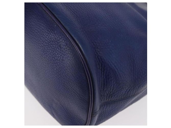 Céline Borsa a Spalla CELINE in Pelle Blu Argento Auth 177125A - vista 13