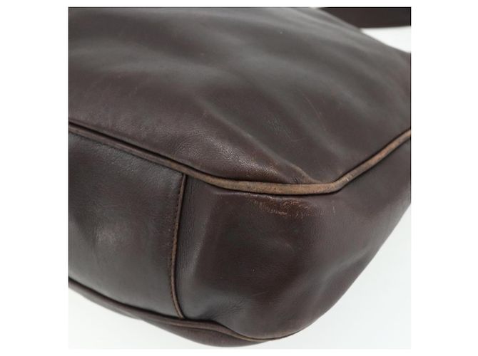 GUCCI Bamboo Hand Bag Leather 2way Brown Gold 001 2058 1577 0 Auth bs34732 Golden - view 14