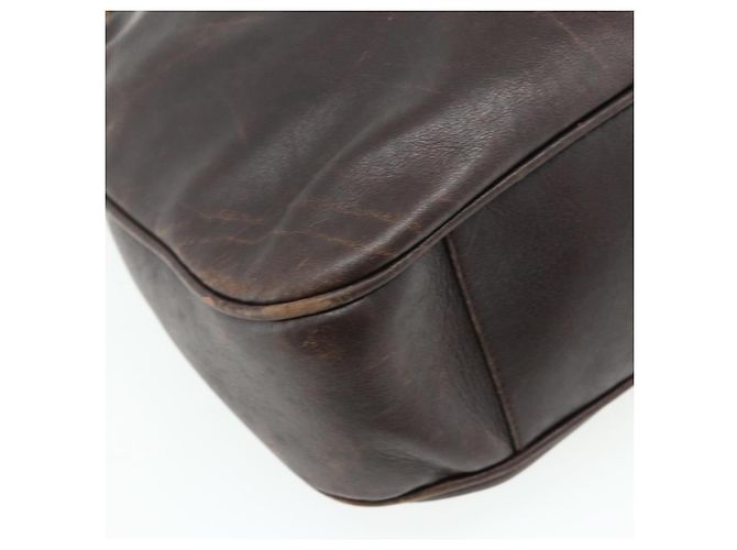 GUCCI Bamboo Hand Bag Leather 2way Brown Gold 001 2058 1577 0 Auth bs34732 Golden - view 15