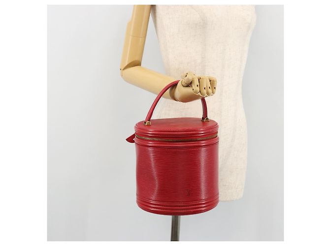 LOUIS VUITTON Borsa a Mano Epi Cannes Rossa M48037 LV Auth ep14100 Rosso - vista 23