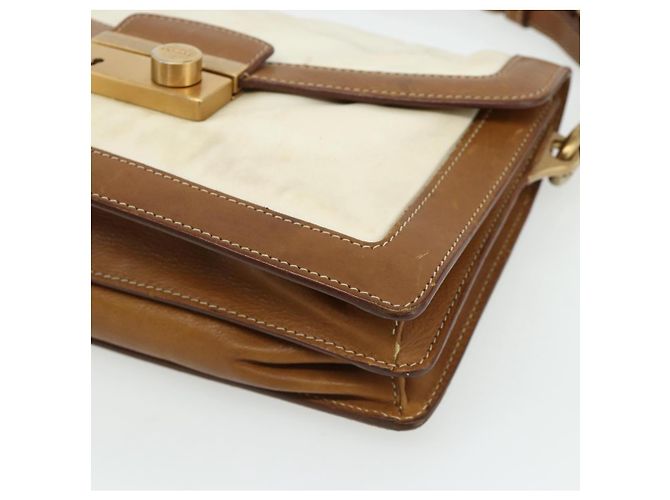 Borsa a Spalla PRADA Nylon Avorio Oro Auth BA12301 D'oro Crudo - vista 10