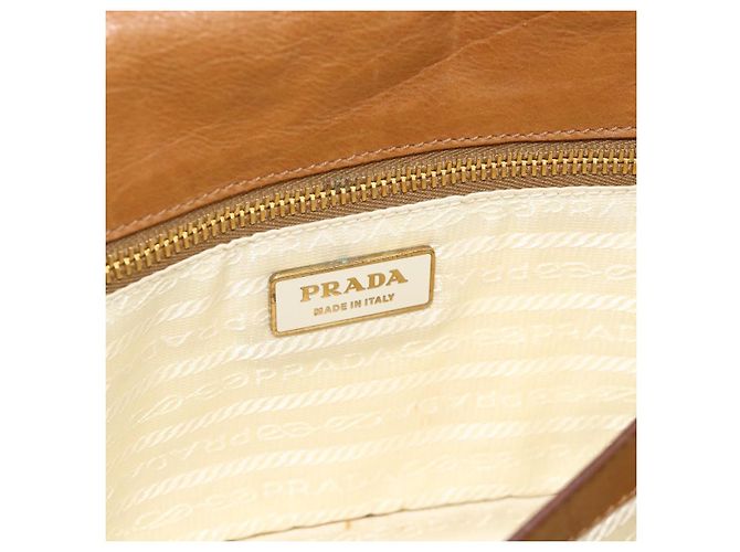 Borsa a Spalla PRADA Nylon Avorio Oro Auth BA12301 D'oro Crudo - vista 16