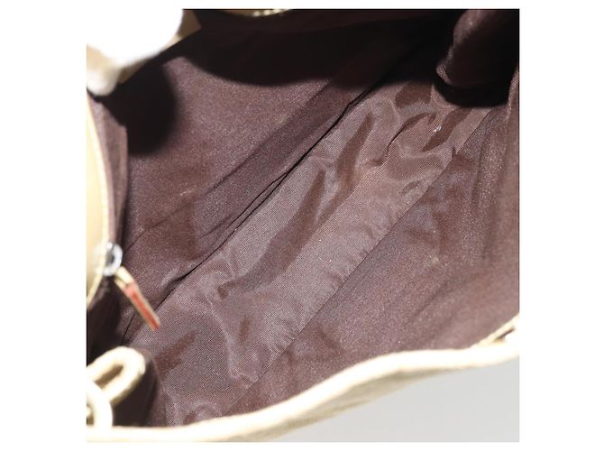 Borsa a Spalla GG Canvas Gucci Beige Oro 91762 Auth 176892 D'oro - vista 17