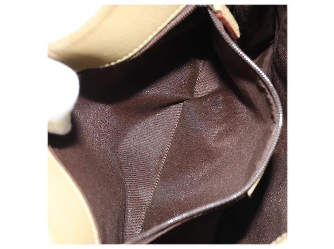 Borsa a Spalla GG Canvas Gucci Beige Oro 91762 Auth 176892 D'oro - vista 21