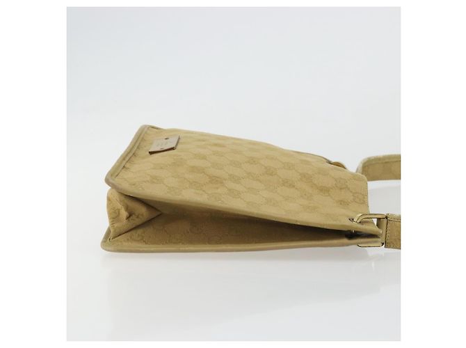 Borsa a Spalla GG Canvas Gucci Beige Oro 91762 Auth 176892 D'oro - vista 4