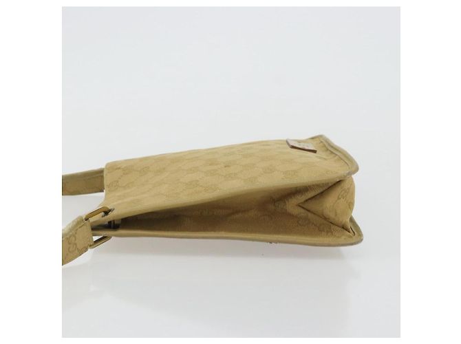 Borsa a Spalla GG Canvas Gucci Beige Oro 91762 Auth 176892 D'oro - vista 5