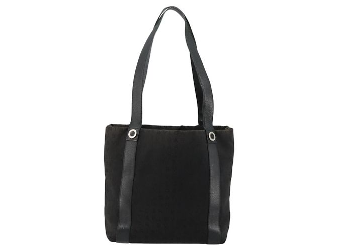 Bulgari BVLGARI Tote Bag Canvas Leather Black Silver Auth ka4072 Silvery - view 3