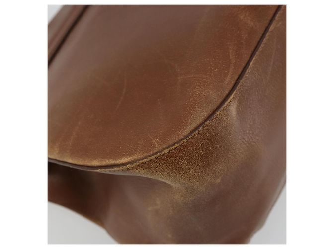 Borsa a Spalla PRADA in Pelle Marrone Oro Auth ep14232 D'oro - vista 13