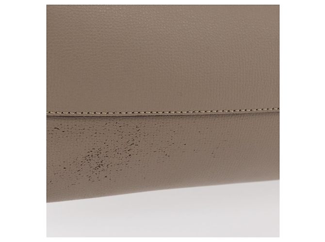 FENDI Tote Bag aus grauem Leder mit Silber 8BH348 Auth ep14374A Braun - Ansicht 10