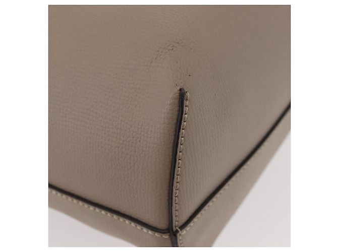 FENDI Tote Bag aus grauem Leder mit Silber 8BH348 Auth ep14374A Braun - Ansicht 13