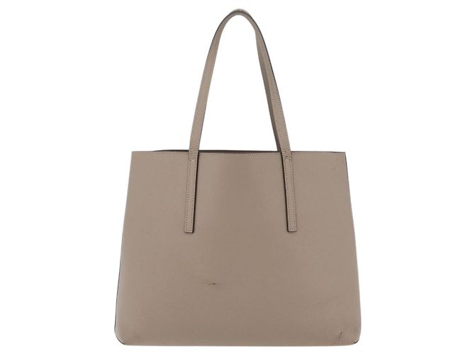FENDI Tote Bag aus grauem Leder mit Silber 8BH348 Auth ep14374A Braun - Ansicht 3