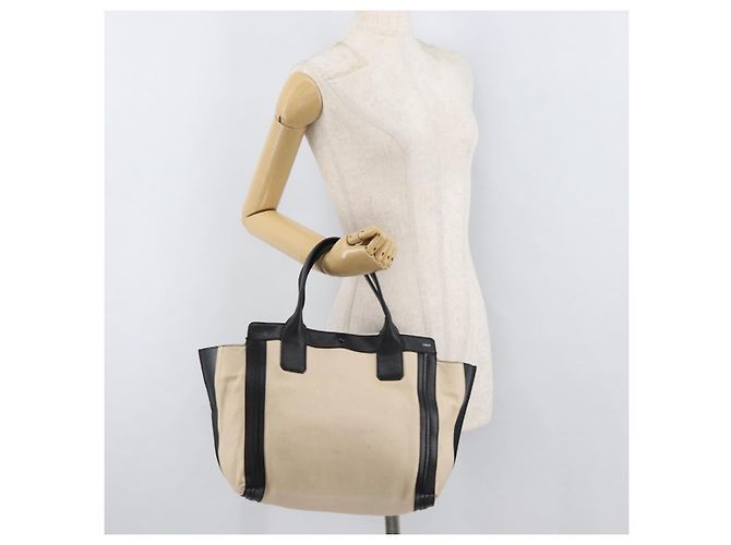 Chloé Borsa Tote in pelle beige oro Chloe Auth bs34598A D'oro - vista 20