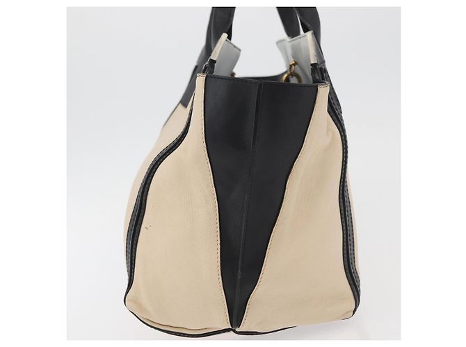 Chloé Borsa Tote in pelle beige oro Chloe Auth bs34598A D'oro - vista 4