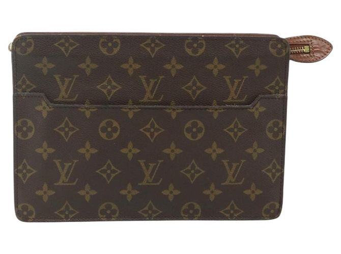 LOUIS VUITTON Pochette Uomo Monogram Borsa a Mano M51795 LV Auth ep14238 Monogramma - vista 13