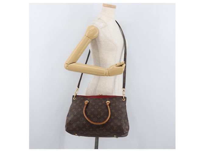 LOUIS VUITTON Borsa a Mano Monogram Pallas MM 2way Rossa M41175 LV Auth BA12249A Rosso Monogramma - vista 24
