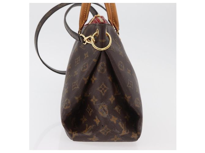 LOUIS VUITTON Borsa a Mano Monogram Pallas MM 2way Rossa M41175 LV Auth BA12249A Rosso Monogramma - vista 3
