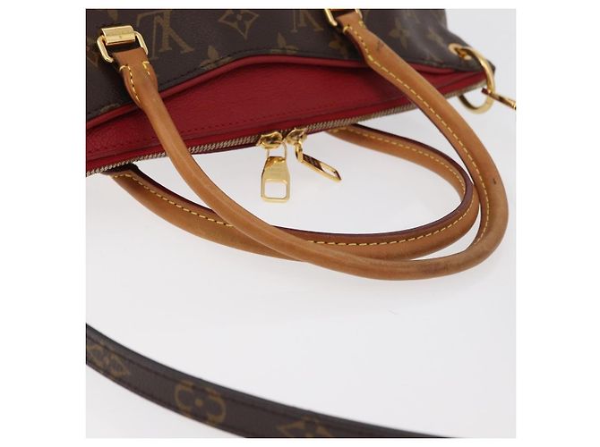 LOUIS VUITTON Borsa a Mano Monogram Pallas MM 2way Rossa M41175 LV Auth BA12249A Rosso Monogramma - vista 7