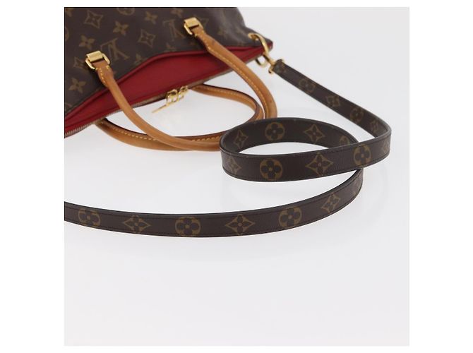LOUIS VUITTON Borsa a Mano Monogram Pallas MM 2way Rossa M41175 LV Auth BA12249A Rosso Monogramma - vista 8