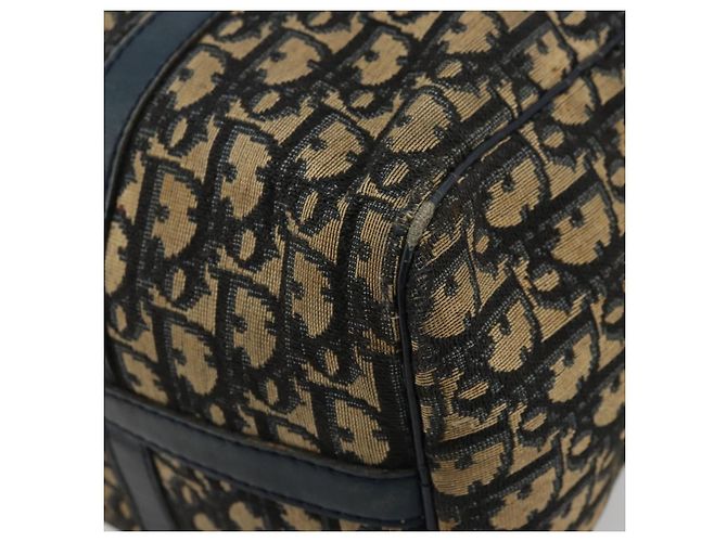 Christian Dior Trotter Canvas Handtasche Navy Silber Authentisch 168844 - Ansicht 10
