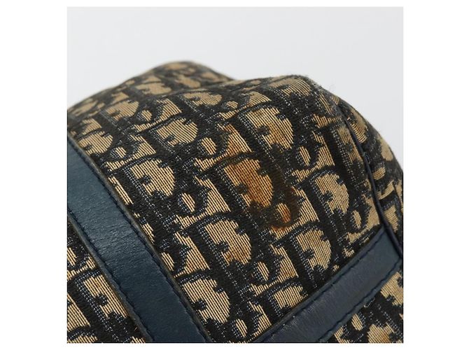 Christian Dior Trotter Canvas Handtasche Navy Silber Authentisch 168844 - Ansicht 14