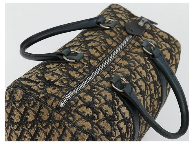 Christian Dior Trotter Canvas Handtasche Navy Silber Authentisch 168844 - Ansicht 6