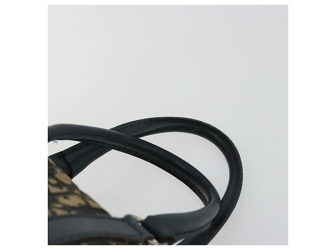 Christian Dior Trotter Canvas Handtasche Navy Silber Authentisch 168844 - Ansicht 8