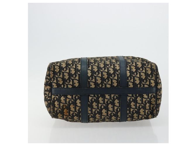 Christian Dior Trotter Canvas Handtasche Navy Silber Authentisch 168844 - Ansicht 9
