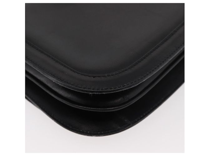 Gucci Borsa a Spalla Horsebit in Pelle Nera e Oro Auth ep14024 Nero D'oro - vista 12