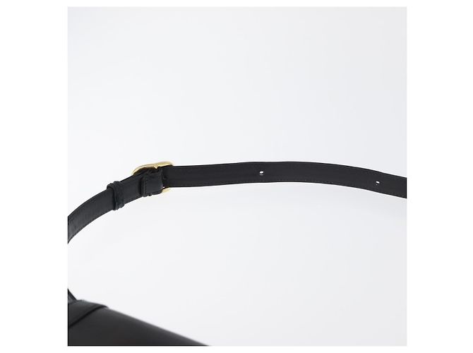 Gucci Borsa a Spalla Horsebit in Pelle Nera e Oro Auth ep14024 Nero D'oro - vista 8