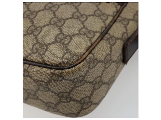 Borsa a spalla GG Supreme in PVC beige e argento di GUCCI 114291 Auth ep14124 - vista 10