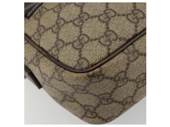 Borsa a spalla GG Supreme in PVC beige e argento di GUCCI 114291 Auth ep14124 - vista 11