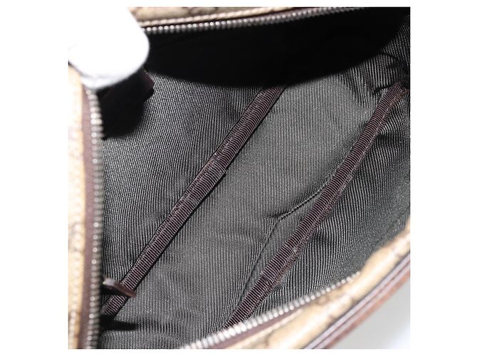 Borsa a spalla GG Supreme in PVC beige e argento di GUCCI 114291 Auth ep14124 - vista 17