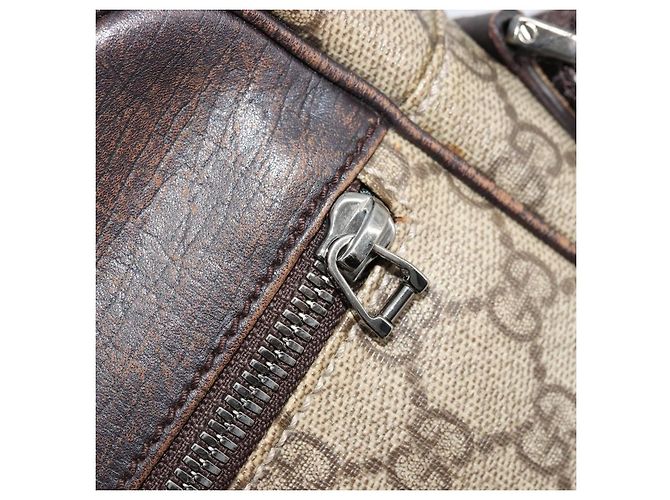 Borsa a spalla GG Supreme in PVC beige e argento di GUCCI 114291 Auth ep14124 - vista 22
