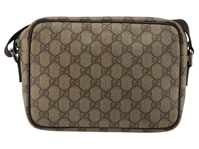 Borsa a spalla GG Supreme in PVC beige e argento di GUCCI 114291 Auth ep14124 - vista 3