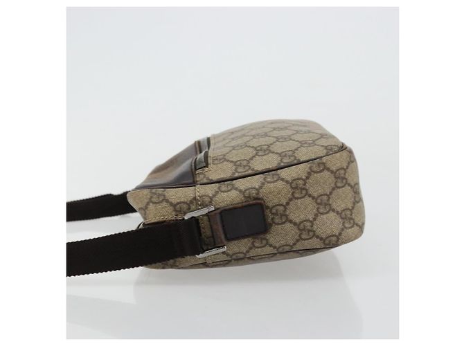 Borsa a spalla GG Supreme in PVC beige e argento di GUCCI 114291 Auth ep14124 - vista 5