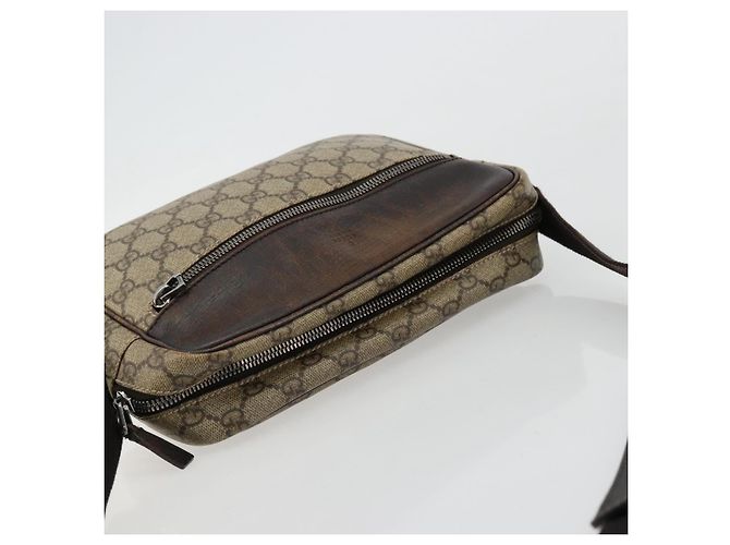 Borsa a spalla GG Supreme in PVC beige e argento di GUCCI 114291 Auth ep14124 - vista 6