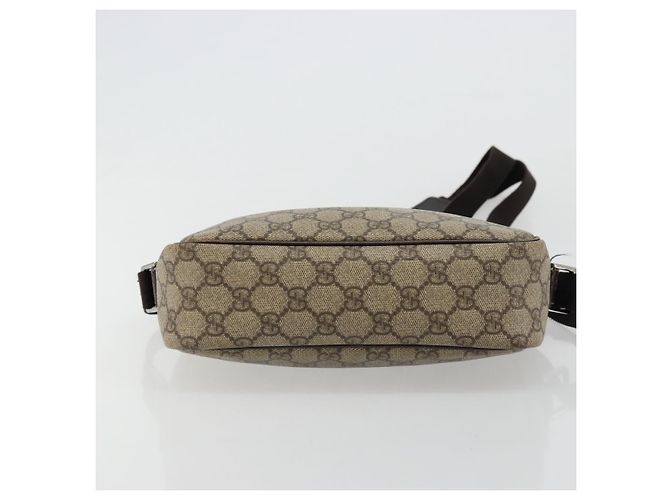 Borsa a spalla GG Supreme in PVC beige e argento di GUCCI 114291 Auth ep14124 - vista 9