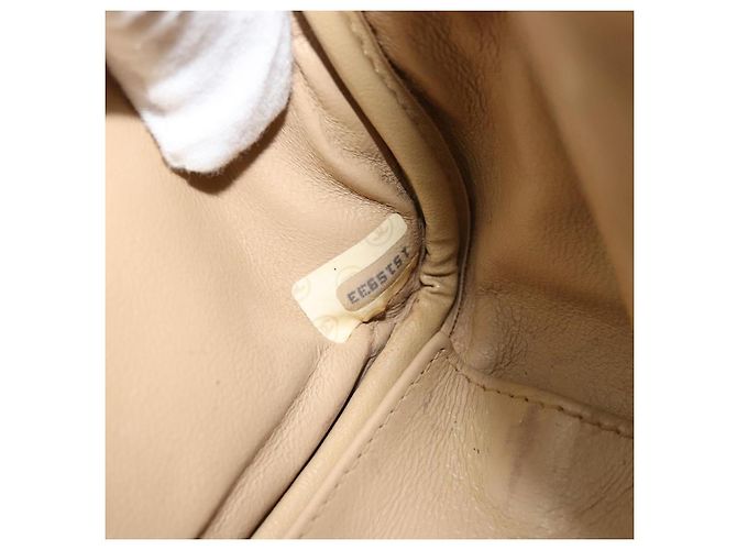 Borsa a spalla a catena CHANEL in pelle beige oro CC Auth bs34488 D'oro - vista 23