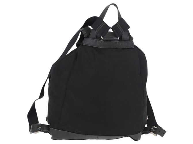 PRADA Backpack Nylon Black Silver Auth 176629 Silvery - view 2
