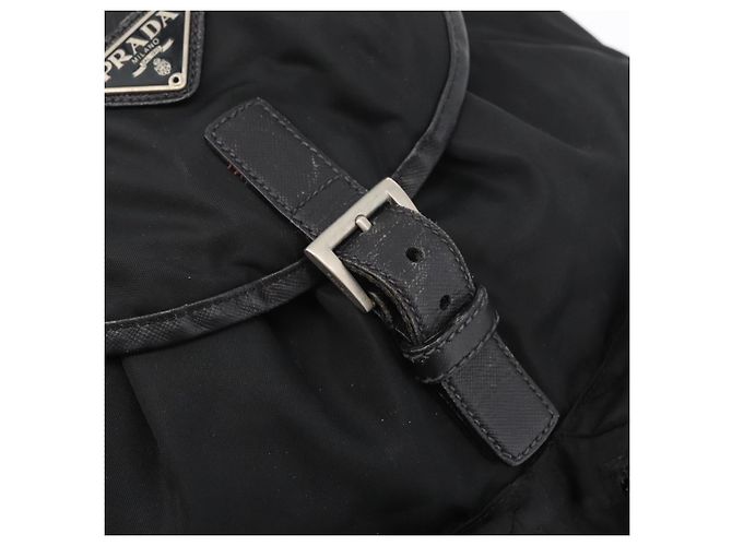 PRADA Backpack Nylon Black Silver Auth 176629 Silvery - view 22