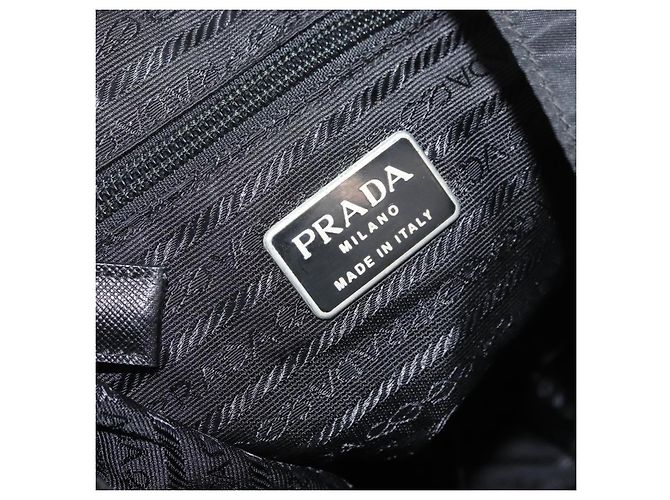 PRADA Backpack Nylon Black Silver Auth 176629 Silvery - view 23